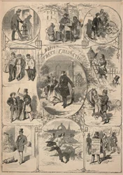 Boston Street-figurer, fra Ballous Pictorial Drawing-Room Companion, 9. juli 1859