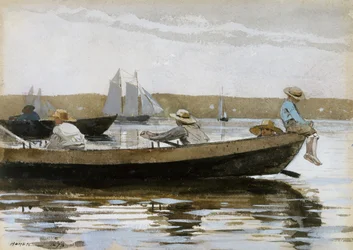 Gutter i en dory, 1873.