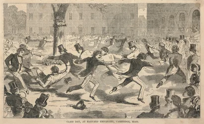 Klassedag ved Harvard University, Cambridge, Massachusetts, fra Ballous Pictorial Drawing-Room Companion, 3. juli 1858
