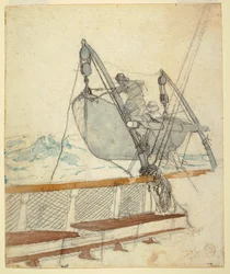 Tegning, studie til «Nødsignalet», 1881