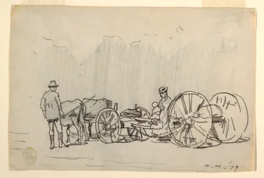 Tegning, Okseåk, 1879