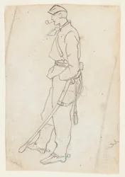 Soldat med sverd og rør
