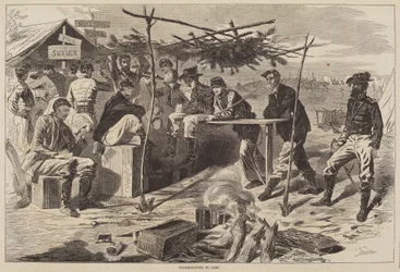 Thanksgiving in Camp, utgitt 1862.