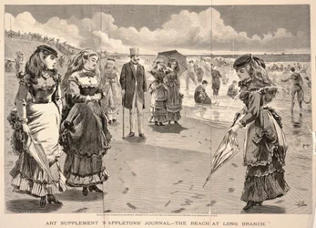 Stranden ved Long Branch, fra Appletons#39; Journal of Literature, Science, and Art, lørdag 21. august 1869
