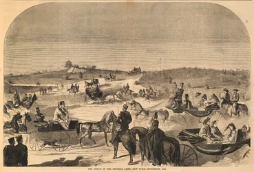 Kjøreturen i Central Park, New York, september 1860, fra Harper#39;s Weekly, 15. september 1860