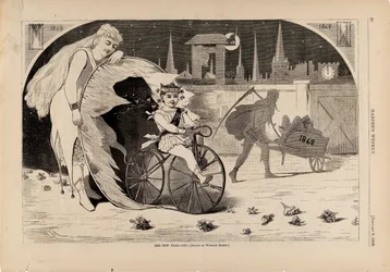 Det nye året – 1869, fra Harper#39;s Weekly, 9. januar 1869