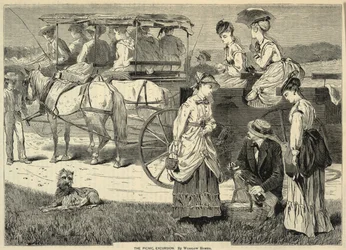 Piknikutflukten, fra Appletons#39; Journal of Literature, Science, and Art, 14. august 1869