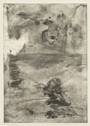 Two Heads, studie etter "Undertow", ca.1886, trykt ca.1967