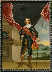 Erkehertug Leopold Wilhelm, guvernør i Nederland (maleri på kobber)