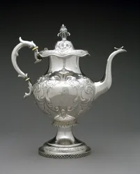 Tekanne, ca. 1845–1872 (sølv)