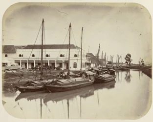 Groote Boom på havnekanalen i Batavia