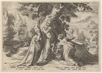 The Daughters of Cecrops åpner kisten som er betrodd dem av Minerva