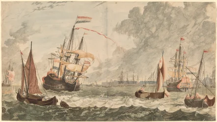 Elven IJ ved Amsterdam, 1600-tallet.