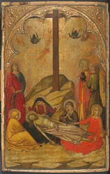 Klagesangen over den døde Kristus, 1370-88.