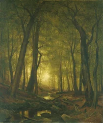 Kveld i skogen, 1876.