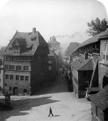 Albrecht Dürers hus, Nürnberg, Tyskland, ca 1900