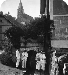 Gruveinngang, Salzburg, Østerrike, ca. 1900-tallet.