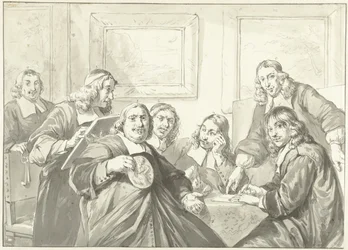 Tilsynsmennene for Saint Luke-lauget i Haarlem, 1675.