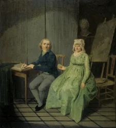 Selvportrett av Wybrand Hendrik med kona Agatha Ketel