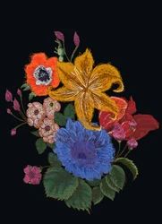 Fargerik blomsterbukett