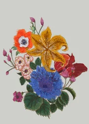 Fargerik blomsterbukett