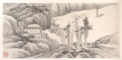 Landskap fra de tolv månedene, ca. 1685 (album med tolv maleblader; blekk på papir)
