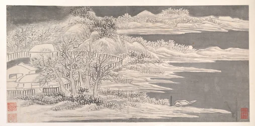 Landskap fra de tolv månedene, ca. 1685 (album med tolv maleblader; blekk på papir)