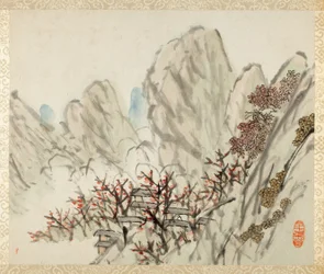 Album med landskap og kalligrafi for Liu Songfu