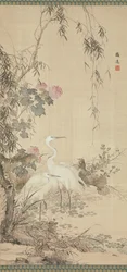 Egrets, Peonies and Willows, tidlig på 1800-tallet.