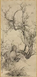 Plommer, bambus og orkide, 1834.
