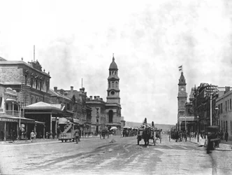 King William Street ser sørover, Adelaide, Australia, 1895.