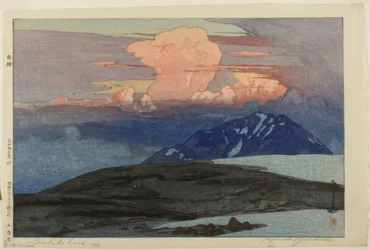 Goshiki-fjellene (Goshikihara), fra serien "Twelve Scenes of Japanese Alps (Nihon arupusu junidai no uchi)"