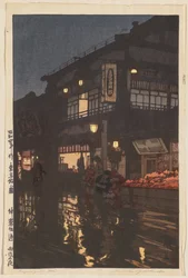 Tolv scener av Tokyo: Kagurazaka Street after a Night Rain (Tôkyô jûni dai: Kagurazaka-dôri, ugo no yoru),