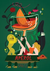 Aperol Spritz, 2017 (vektorillustrasjon)