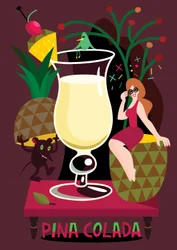 Piña Colada, 2017 (vektorillustrasjon)
