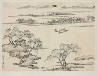 Landskapsalbum i forskjellige stiler: The Stream of Wuling, 1684.
