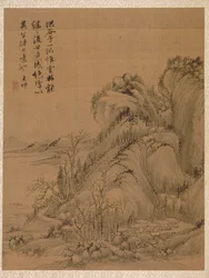 Landskap i stil med Ching Hao, 1775.