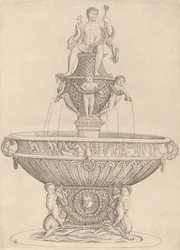 Fontene med statue av Neptun, ca. 14801485.