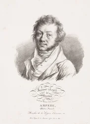 Andre-Marie Ampere , fransk fysiker og matematiker, ca 1820