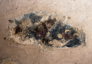 Engel, detalj fra freskomaleri i kirken Agios Georgios Apodoulou, Apodoulou, Kreta, Hellas (bilde)