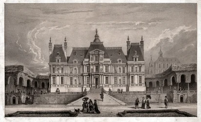 Castle of Maison Lafitte, ca 1850 (gravering)