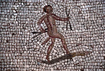 Danser, mosaikk i den gamle havnen i Kos, Kos-øya, Hellas, romersk sivilisasjon (bilde)