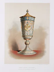 Emalje- og sølvbeger, russisk