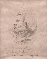 Eugene Delacroix "Jeg er ikke for mål, jeg er for uendelig." ca 1850 (tegning)