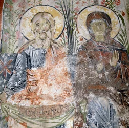 Fresker i klosteret Agios Panteleimon, Tilos-øya, Hellas