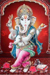 Ganesha eller Ganapati: den elefanthodede hinduistiske guden.