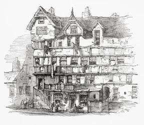 Hus i High Street, Edinburgh, Skottland