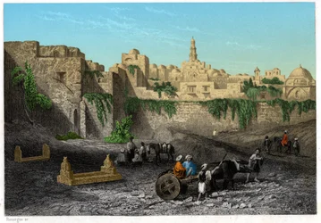 Jerusalem, Israel, rundt 1840 (gravering)