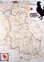 Kart over Chianti Classico-området
