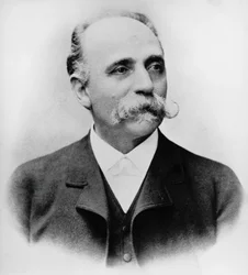 Portrett av Bartolomeo Emilio Camillo Golgi (1843-1926), italiensk vitenskapsmann og lege, Nobelprisen i medisin i 1906, fotografi